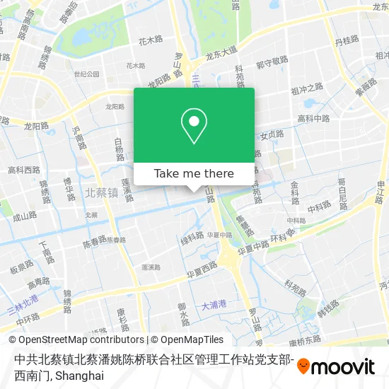 中共北蔡镇北蔡潘姚陈桥联合社区管理工作站党支部-西南门 map