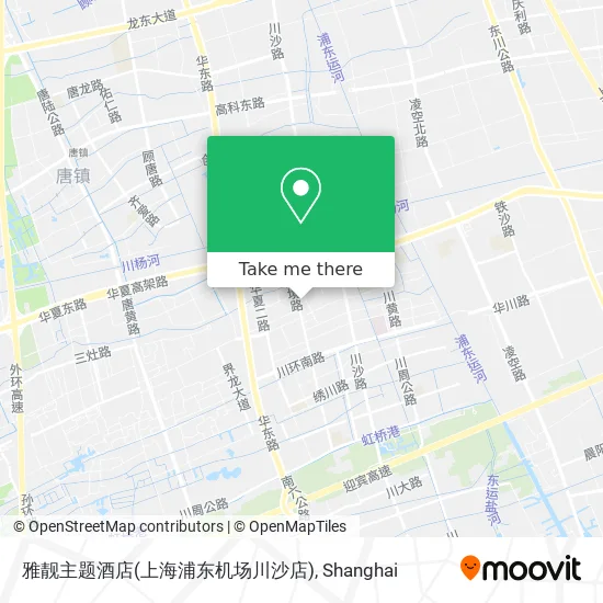 雅靓主题酒店(上海浦东机场川沙店) map