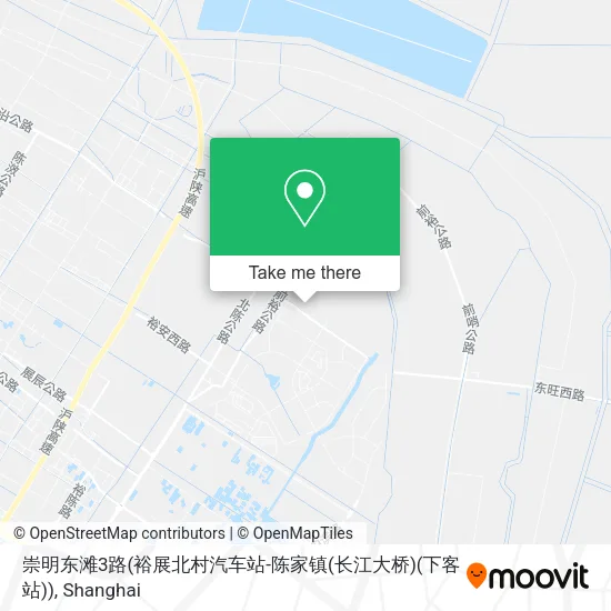 崇明东滩3路(裕展北村汽车站-陈家镇(长江大桥)(下客站)) map
