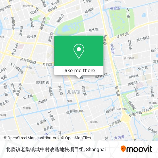 北蔡镇老集镇城中村改造地块项目组 map