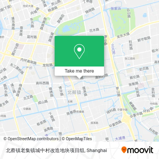 北蔡镇老集镇城中村改造地块项目组 map