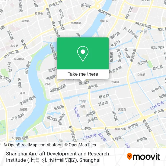 Shanghai Aircraft Development and Research Institude (上海飞机设计研究院) map