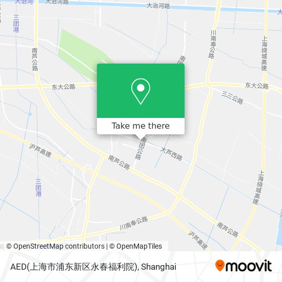 AED(上海市浦东新区永春福利院) map