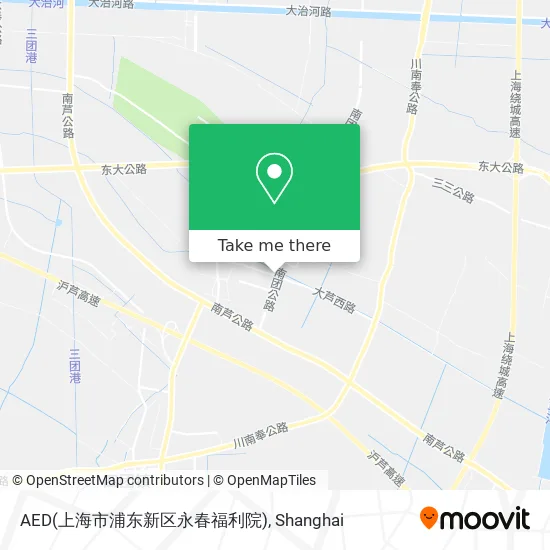 AED(上海市浦东新区永春福利院) map