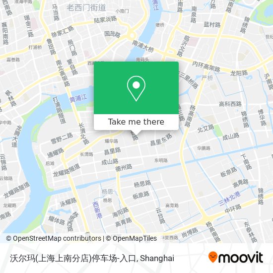 沃尔玛(上海上南分店)停车场-入口 map
