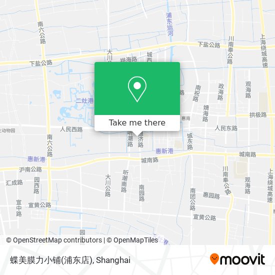 蝶美膜力小铺(浦东店) map