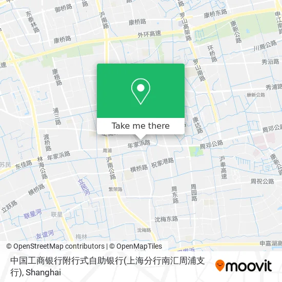 中国工商银行附行式自助银行(上海分行南汇周浦支行) map