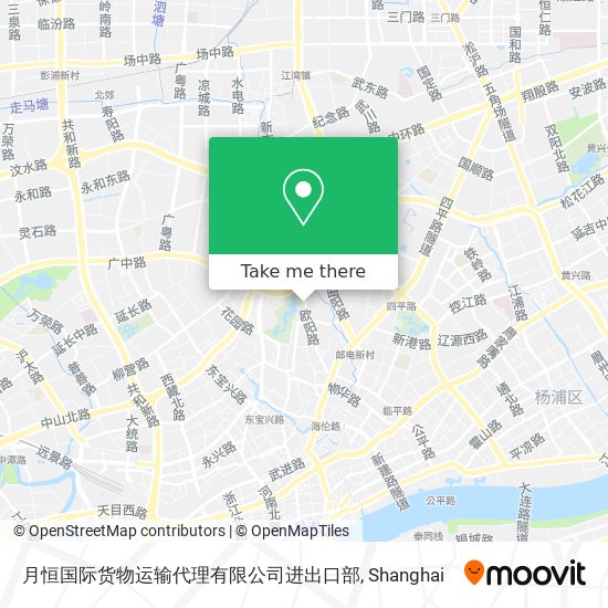 月恒国际货物运输代理有限公司进出口部 map