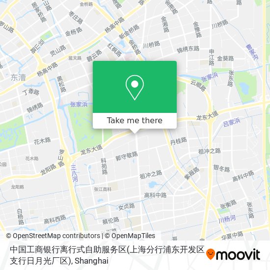 中国工商银行离行式自助服务区(上海分行浦东开发区支行日月光厂区) map