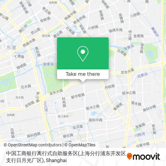 中国工商银行离行式自助服务区(上海分行浦东开发区支行日月光厂区) map