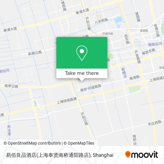 易佰良品酒店(上海奉贤南桥通阳路店) map