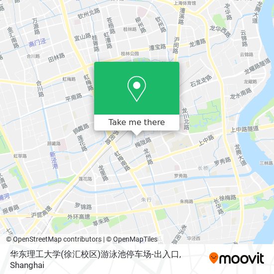 华东理工大学(徐汇校区)游泳池停车场-出入口 map
