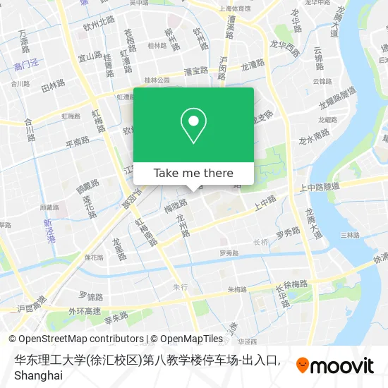华东理工大学(徐汇校区)第八教学楼停车场-出入口 map