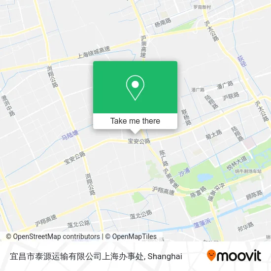 宜昌市泰源运输有限公司上海办事处 map