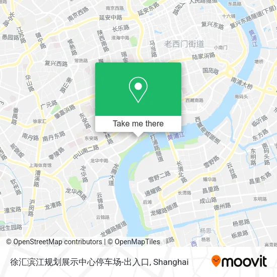 徐汇滨江规划展示中心停车场-出入口 map