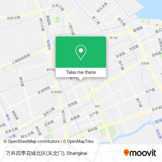 万科四季花城北区(东北门) map