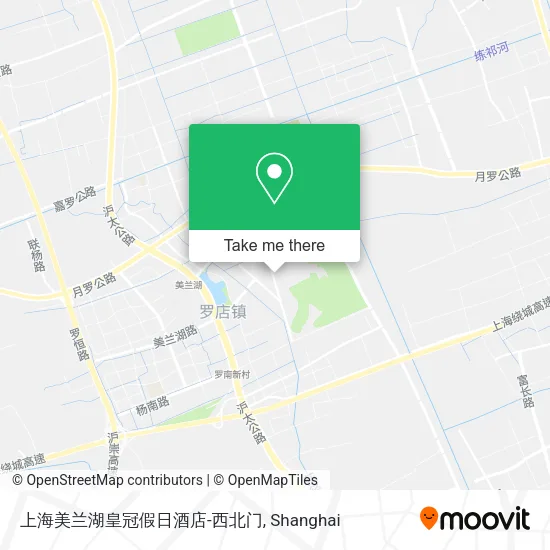 上海美兰湖皇冠假日酒店-西北门 map