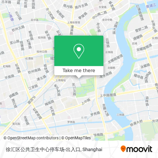 徐汇区公共卫生中心停车场-出入口 map