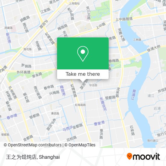 王之为馄饨店 map