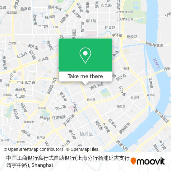 中国工商银行离行式自助银行(上海分行杨浦延吉支行靖宇中路) map