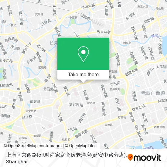 上海南京西路loft时尚家庭套房老洋房(延安中路分店) map