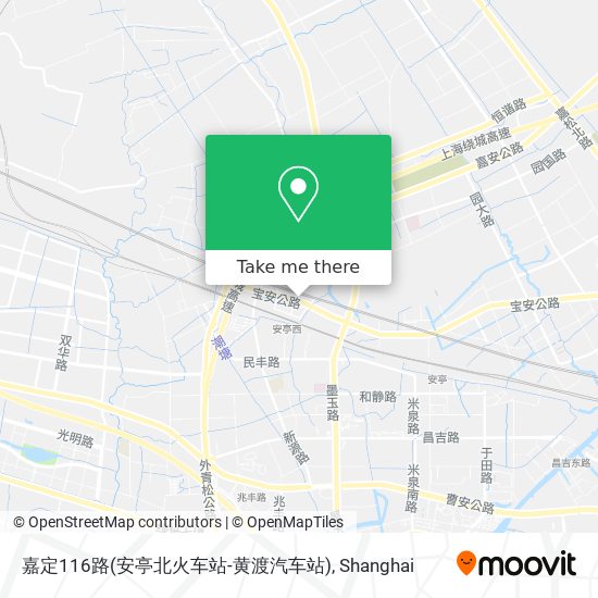 嘉定116路(安亭北火车站-黄渡汽车站) map