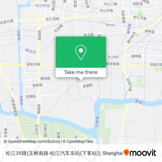 松江39路(玉树南路-松江汽车东站(下客站)) map