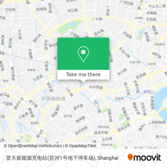 普天新能源充电站(苏河1号地下停车场) map