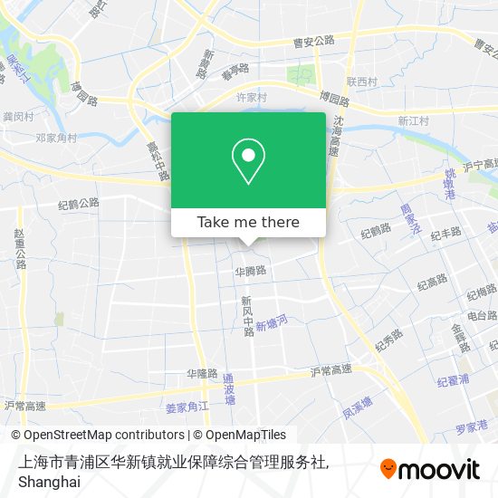 上海市青浦区华新镇就业保障综合管理服务社 map