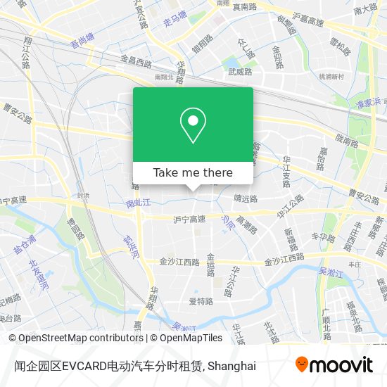 闻企园区EVCARD电动汽车分时租赁 map