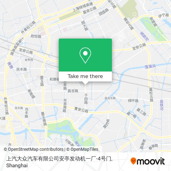 上汽大众汽车有限公司安亭发动机一厂-4号门 map