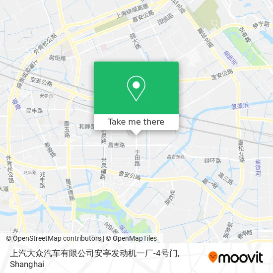 上汽大众汽车有限公司安亭发动机一厂-4号门 map