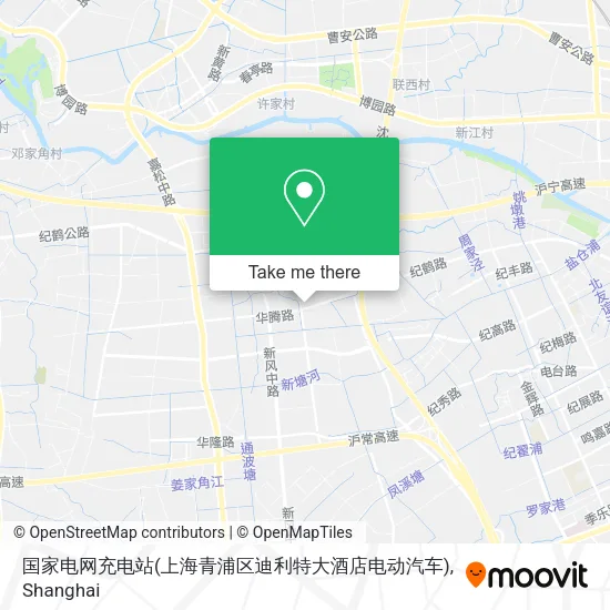 国家电网充电站(上海青浦区迪利特大酒店电动汽车) map