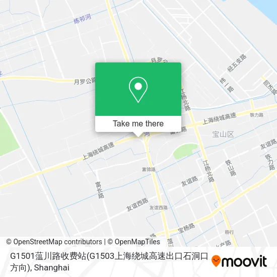 G1501蕰川路收费站(G1503上海绕城高速出口石洞口方向) map