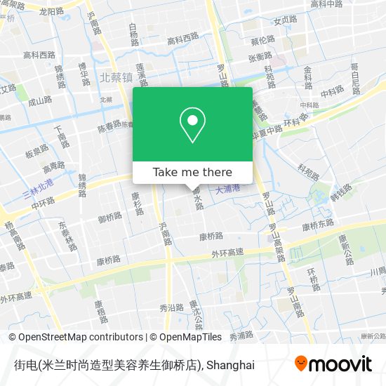 街电(米兰时尚造型美容养生御桥店) map