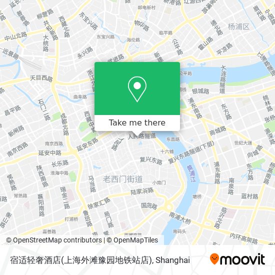 宿适轻奢酒店(上海外滩豫园地铁站店) map