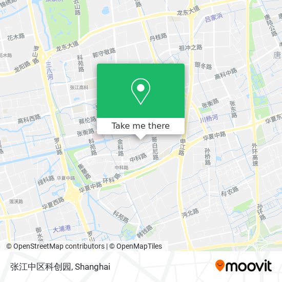 张江中区科创园 map