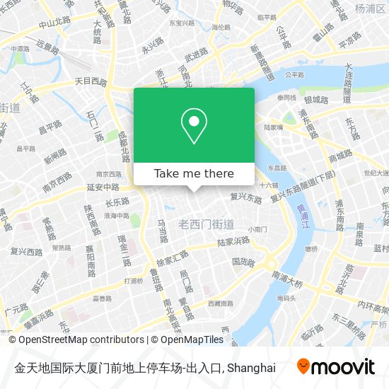 金天地国际大厦门前地上停车场-出入口 map