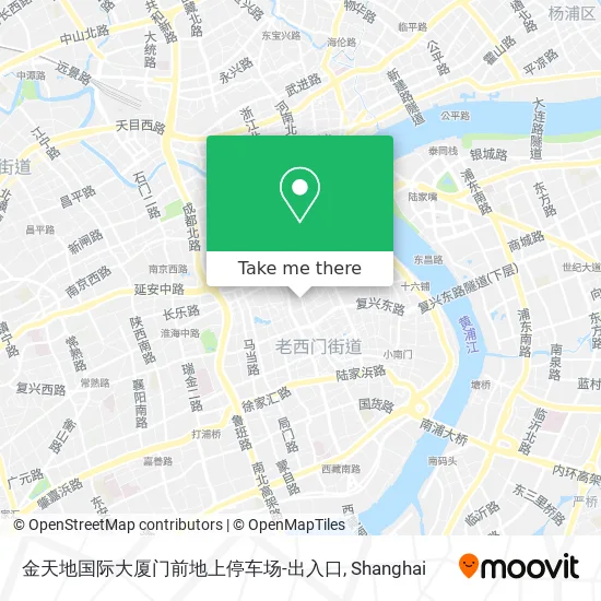 金天地国际大厦门前地上停车场-出入口 map