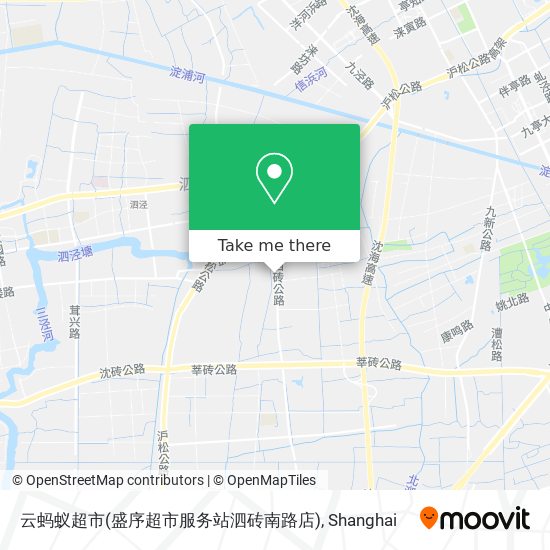 云蚂蚁超市(盛序超市服务站泗砖南路店) map
