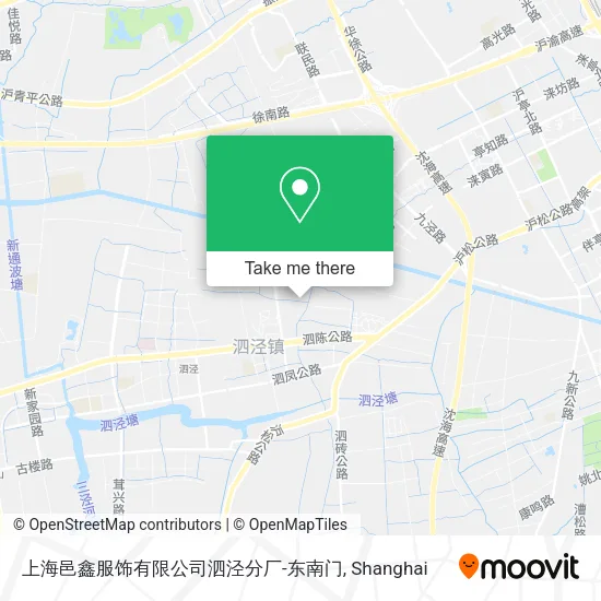 上海邑鑫服饰有限公司泗泾分厂-东南门 map