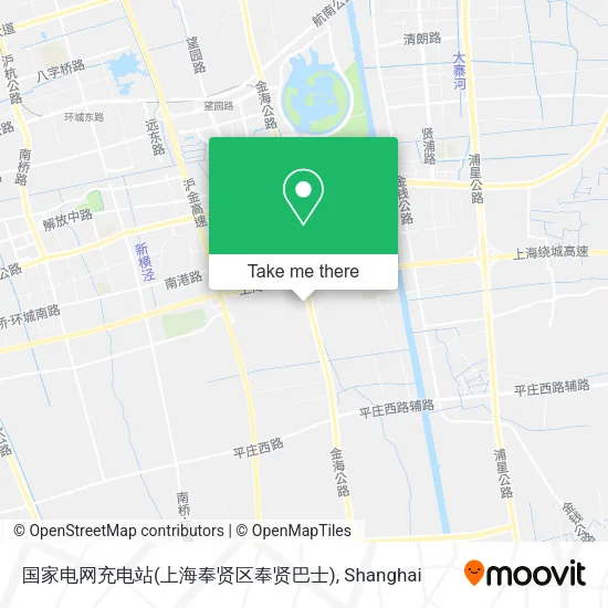 国家电网充电站(上海奉贤区奉贤巴士) map