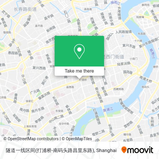 隧道一线区间(打浦桥-南码头路昌里东路) map