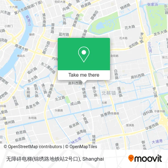 无障碍电梯(锦绣路地铁站2号口) map