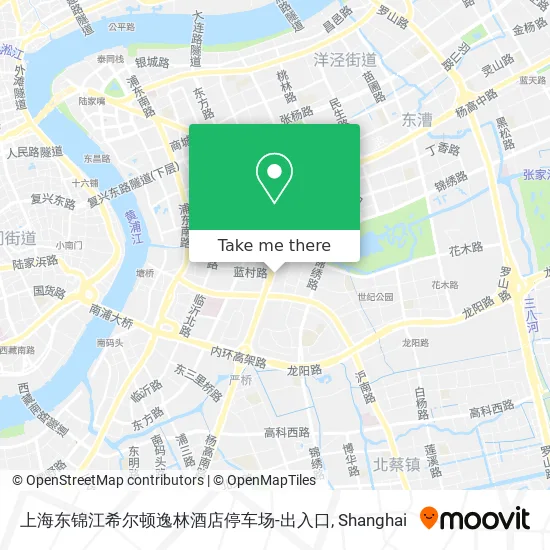 上海东锦江希尔顿逸林酒店停车场-出入口 map