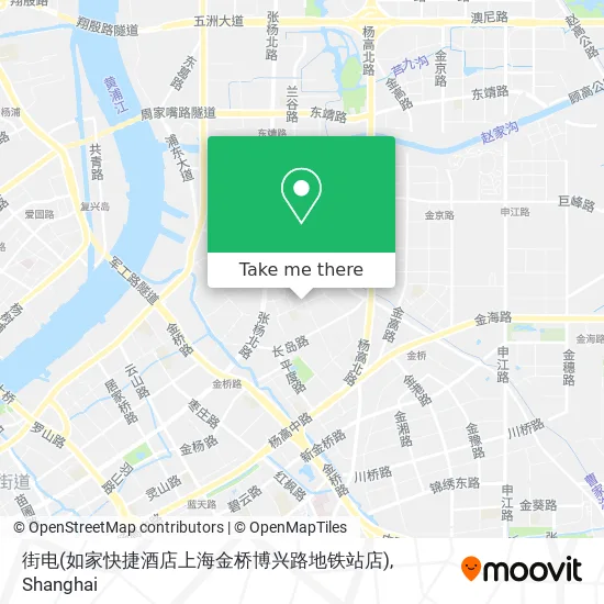 街电(如家快捷酒店上海金桥博兴路地铁站店) map