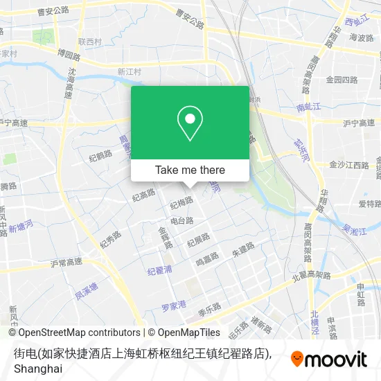 街电(如家快捷酒店上海虹桥枢纽纪王镇纪翟路店) map