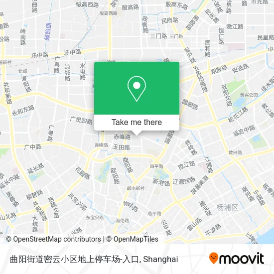 曲阳街道密云小区地上停车场-入口 map