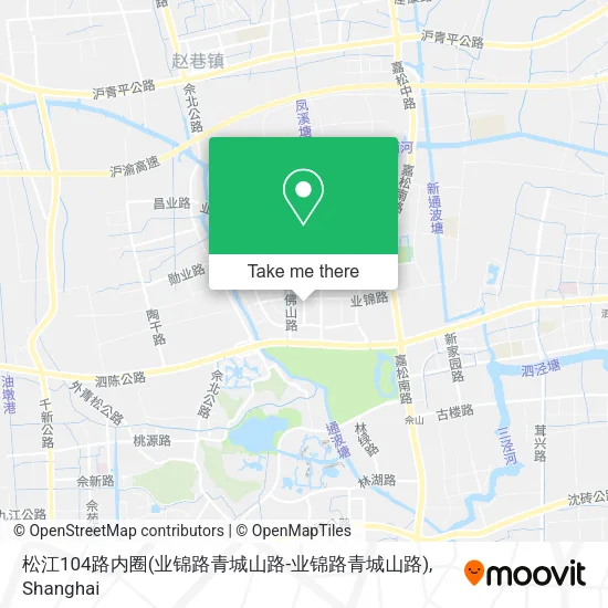 松江104路内圈(业锦路青城山路-业锦路青城山路) map