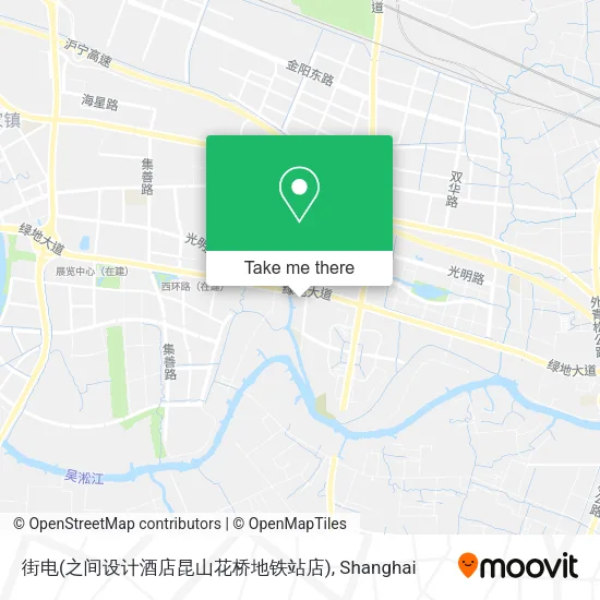 街电(之间设计酒店昆山花桥地铁站店) map